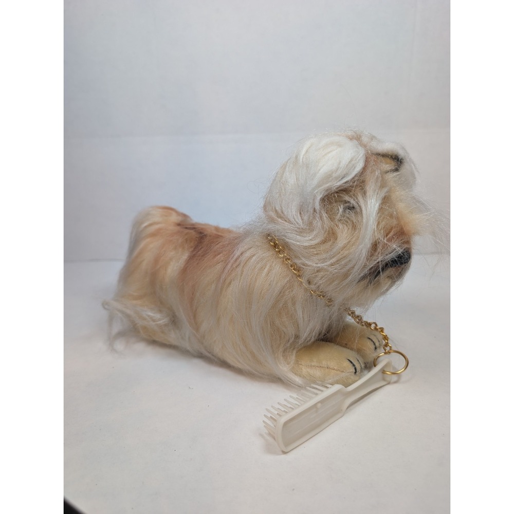 Vintage Elka Toys Shaggy Dog Plush S Sutton & Sons Made Korea Comb Chain
